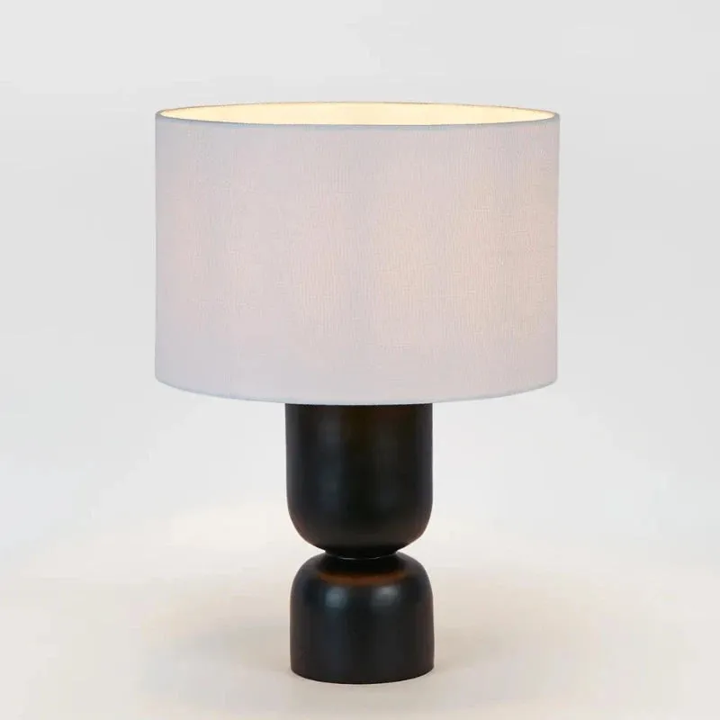 Wooden Hourglass Table Lamp